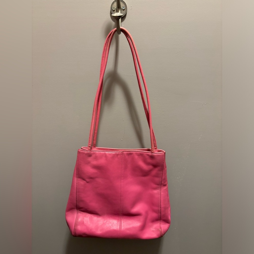 Vintage Pink Leather Tote